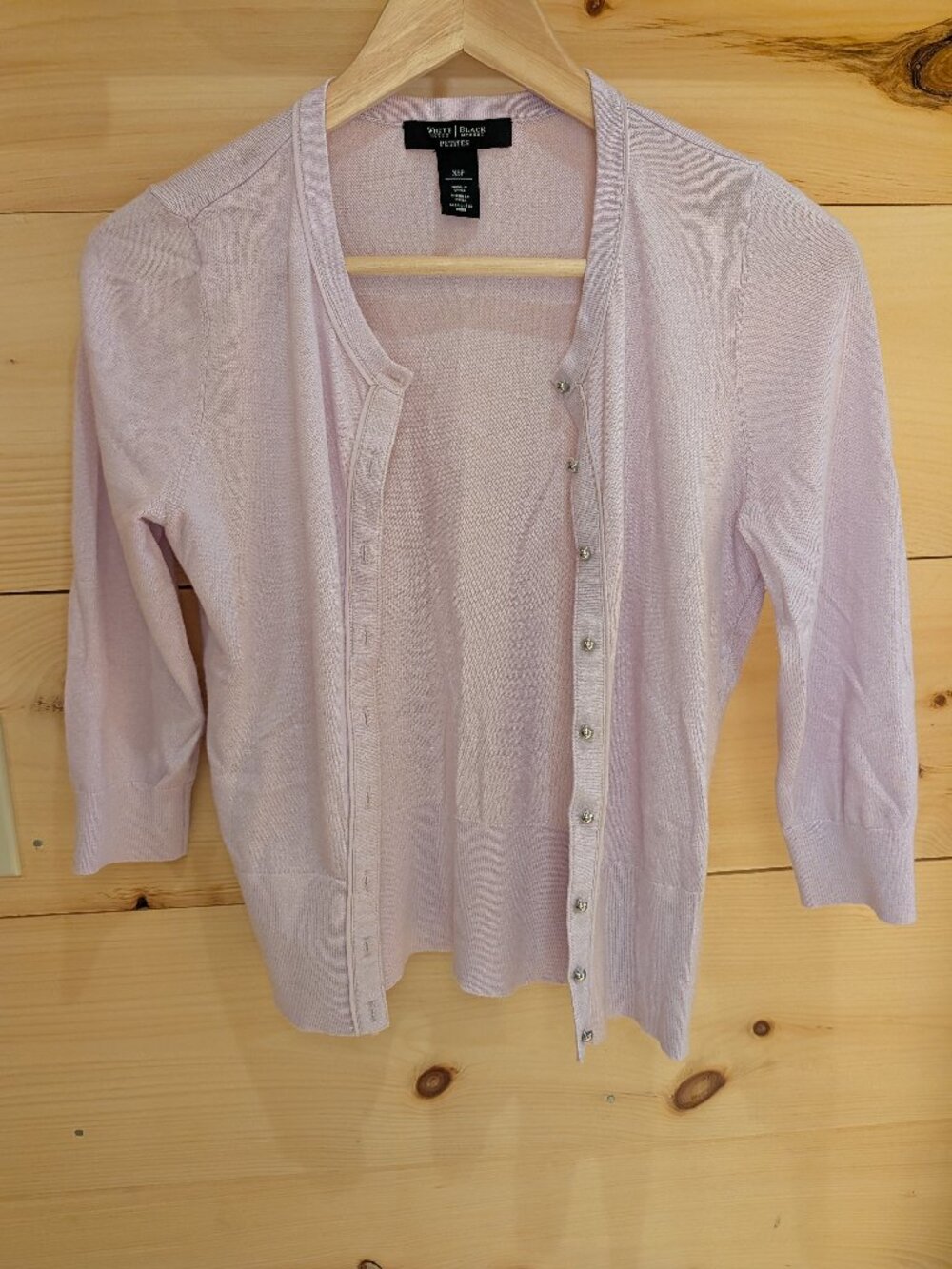 White House Black Market Petites Cashmere Blend Lilac Cardigan XSP